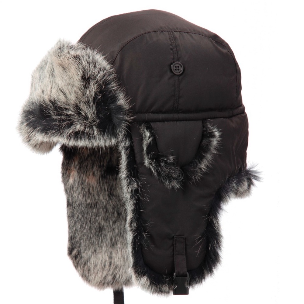 NWOT CrownCap Rabbit Trim Aviator Hat
